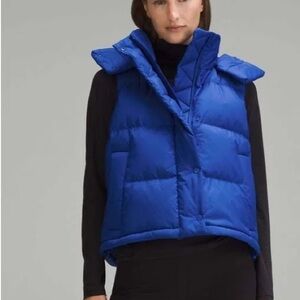 Lululemon Wunder Puff Cropped Vest Symphony Blue Like New 12